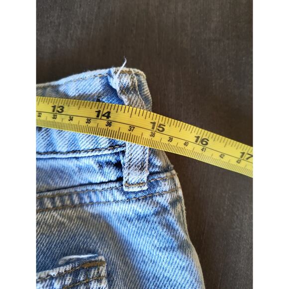 PACSUN Mom Jeans Women’s 29 Light Wash Distressed High Rise Tapered Casual Denim - Picture 8 of 8